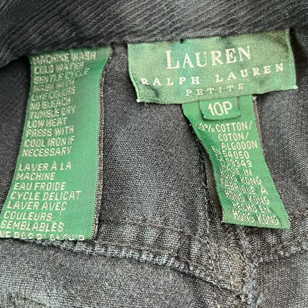Lauren Ralph Lauren Women's Black Corduroy‎ Straight Leg Pants Mid-Rise Size 10P